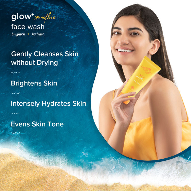AQUALOGICA GLOW+SMOOTHIE FACE WASH 100ML