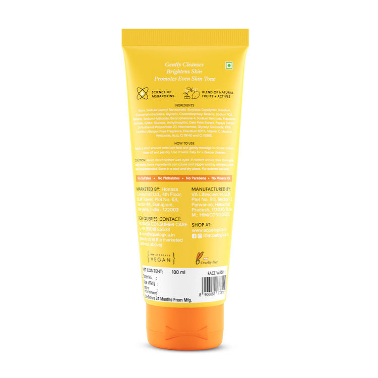 AQUALOGICA GLOW+SMOOTHIE FACE WASH 100ML