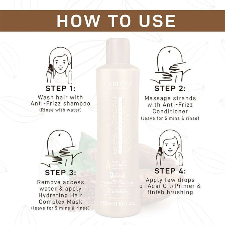 CADIVEU ANTI FRIZZ SHAMPOO 300ML