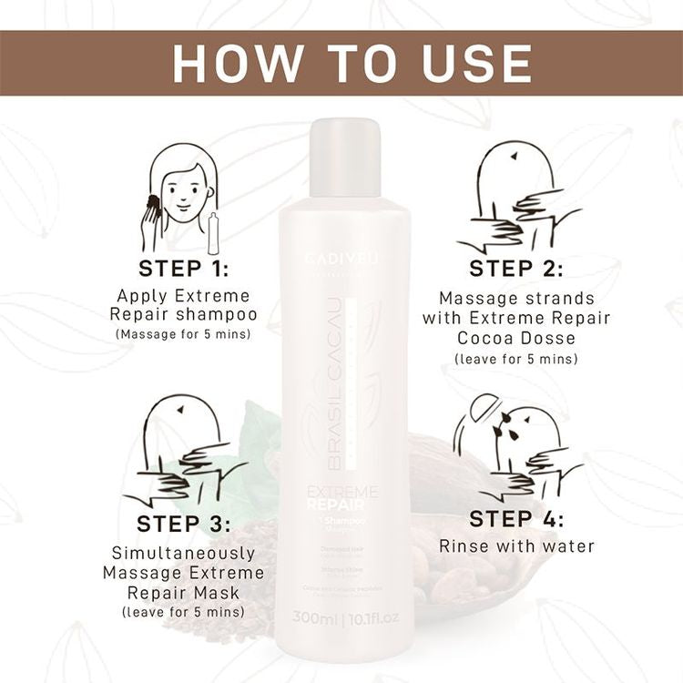 CADIVEU EXTREME REPAIR 1 SHAMPOO SULFATE FREE 300ML