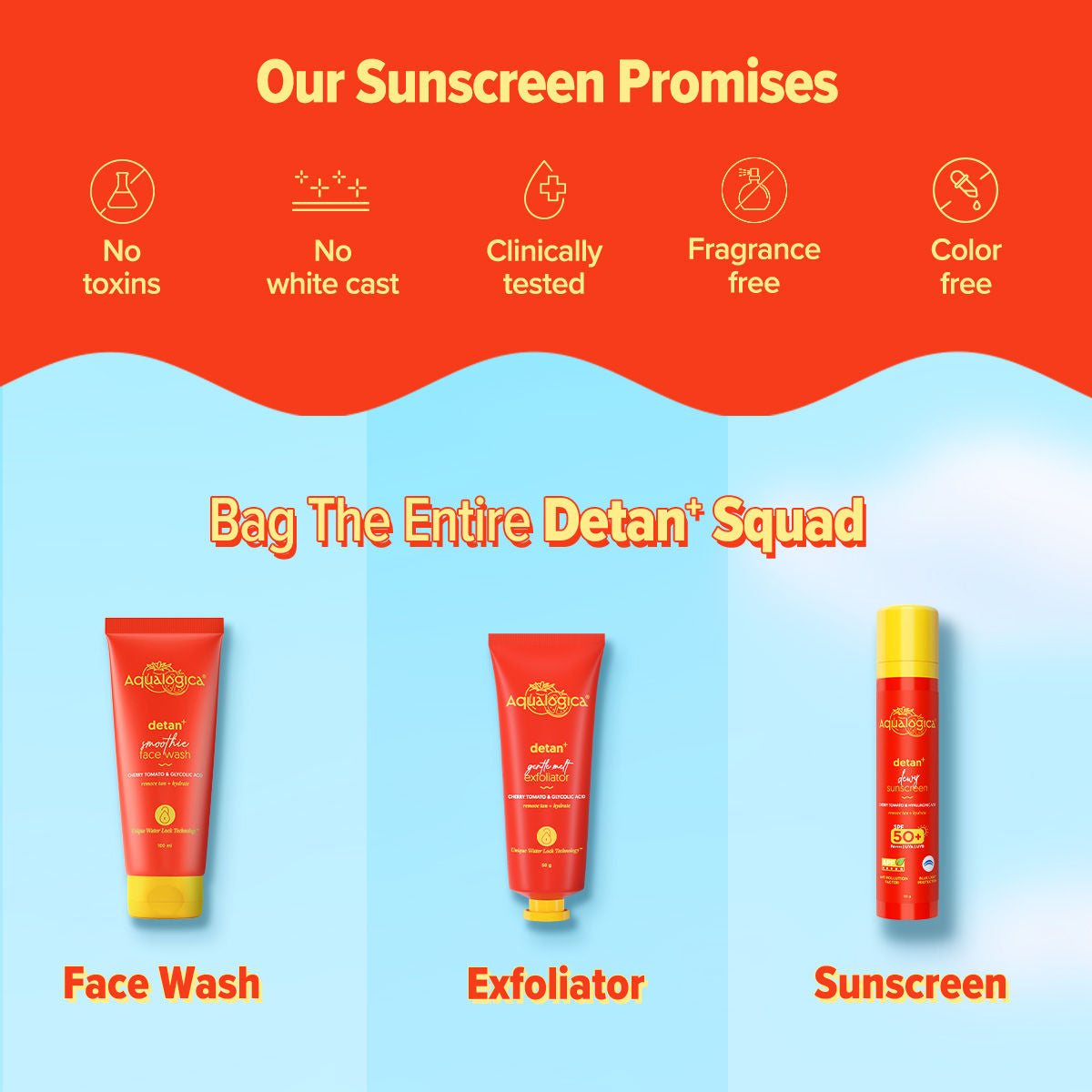 AQUALOGICA DETAN+DEWY SUNSCREEN SPF 50+ 50G