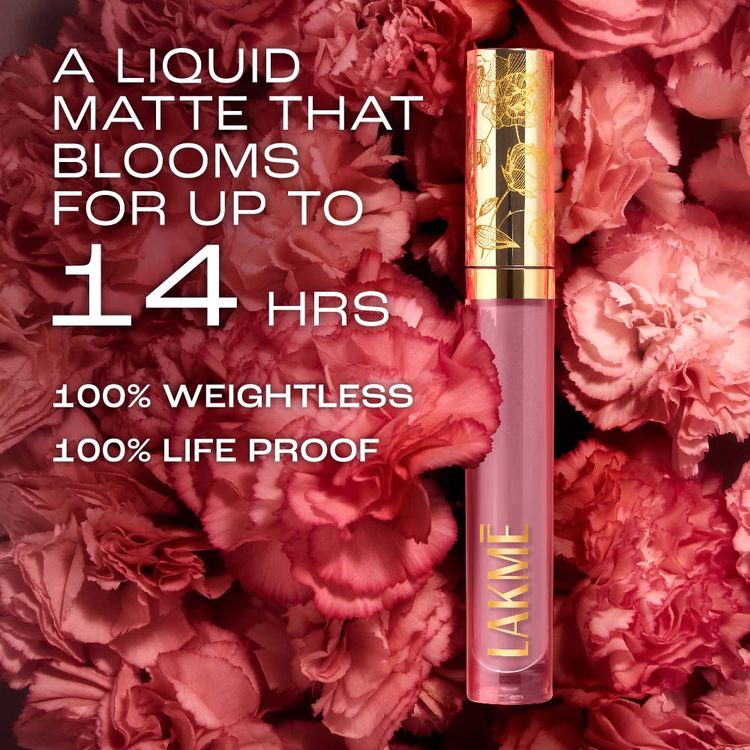 LAKME ROUGE BLOOM MATTE LIP LIQUID LIPSTICK 302 DELICATE DAISY 3.5ML