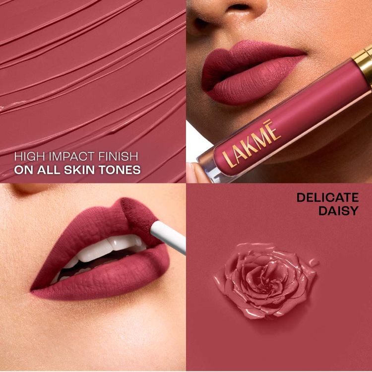LAKME ROUGE BLOOM MATTE LIP LIQUID LIPSTICK 302 DELICATE DAISY 3.5ML