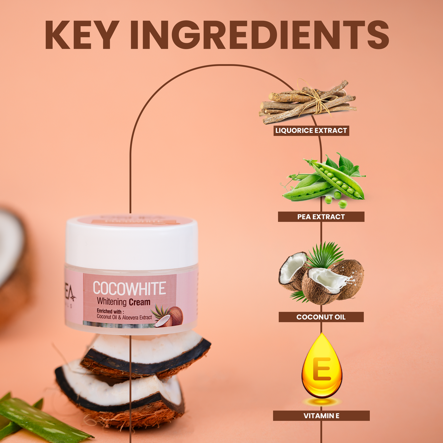 OSHEA COCOWHITE WHITENING CREAM 50G