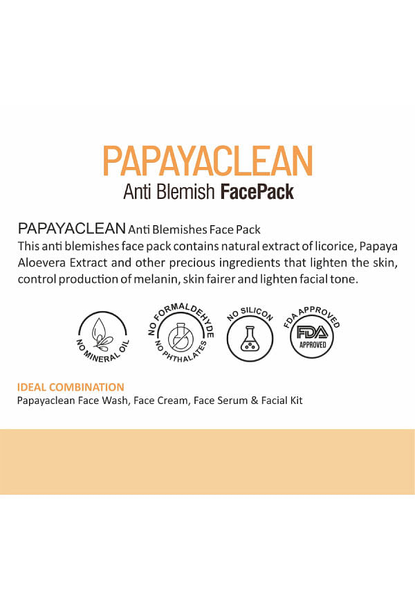 OSHEA PAPAYACLEAN ANTI BLEMISH FACE PACK 100G