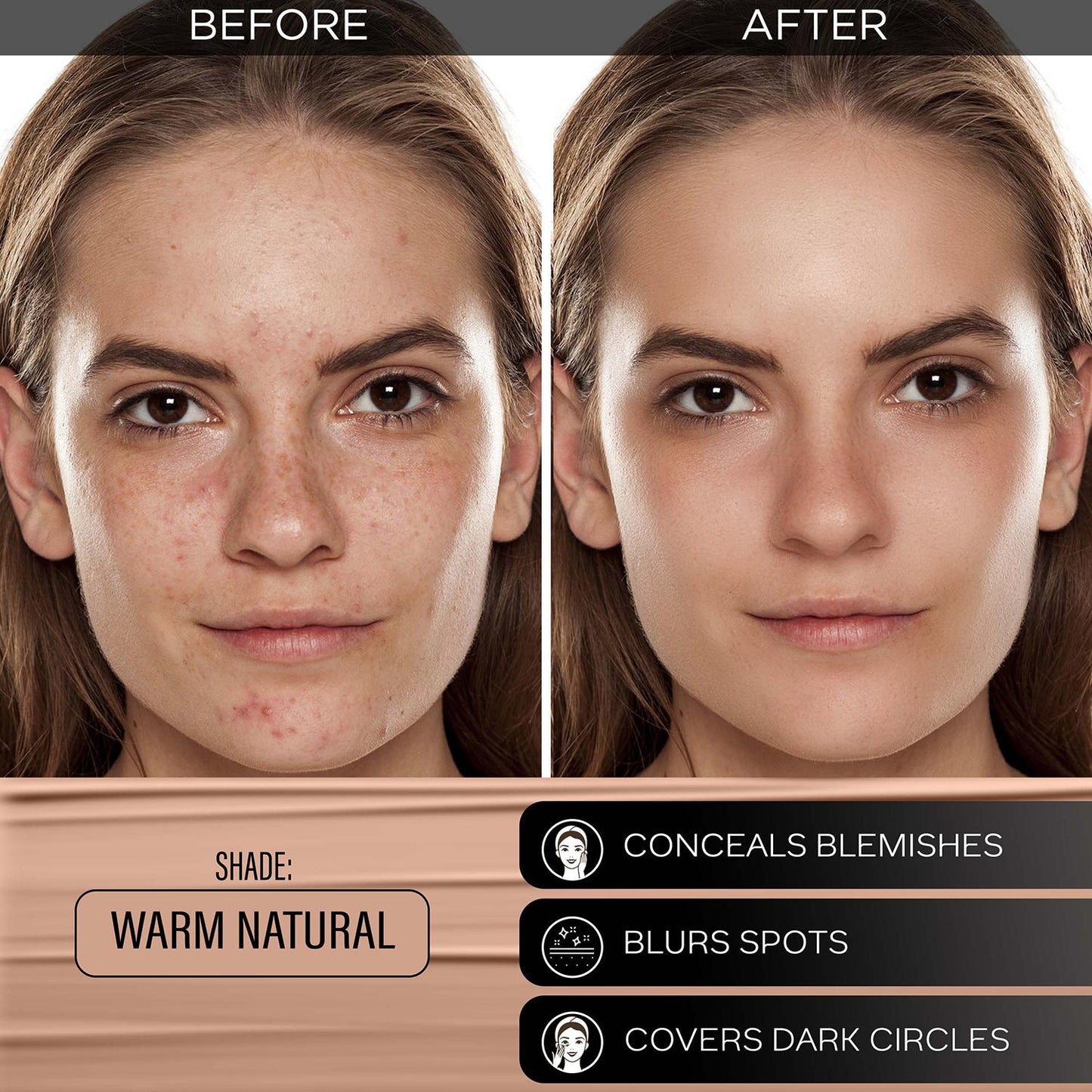 FACES ALL DAY HYDRA MATTE FOUNDATION 3 IN 1 021 WARM NATURAL 25ML