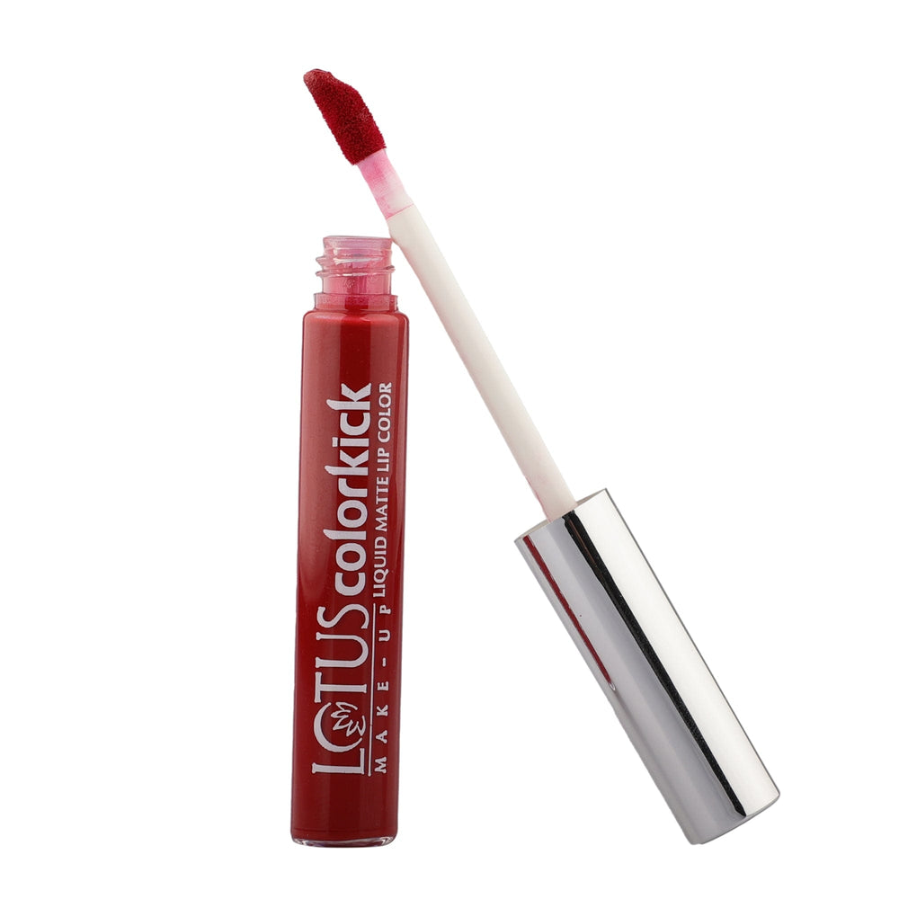 LOTUS MAKEUP COLORKICK LIQUID MATTE LIP COLOR CLM07 RED RUSH