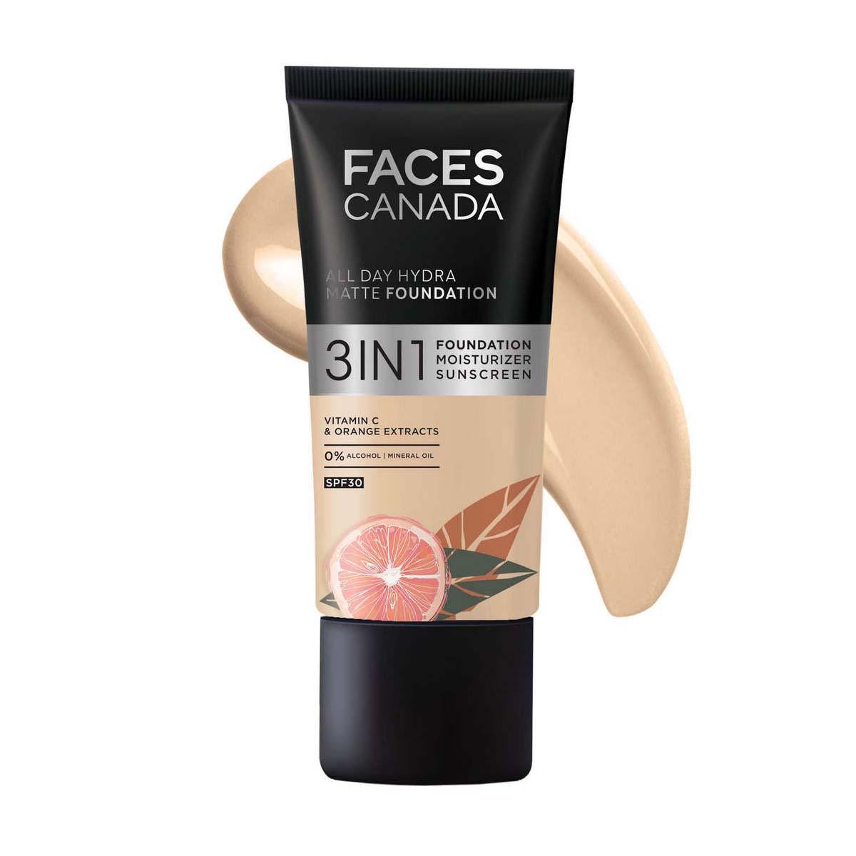 FACES ALL DAY HYDRA MATTE FOUNDATION 3 IN 1 012 ABSOLUTE IVORY 25ML