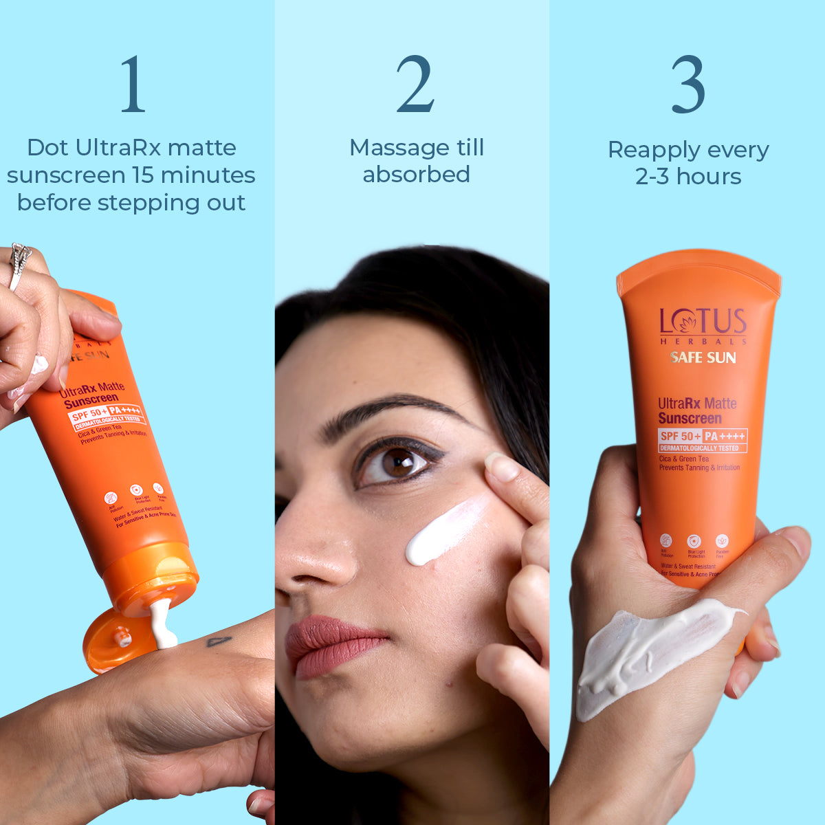 LOTUS HERBALS SAFE SUN ULTRA RX MATTE SUNSCREEN SPF 50+ PA++++ 50G