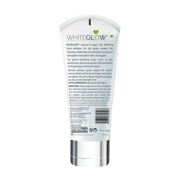 LOTUS HERBALS WHITEGLOW OATMEAL & YOGURT SKIN WHITENING SCRUB 50G