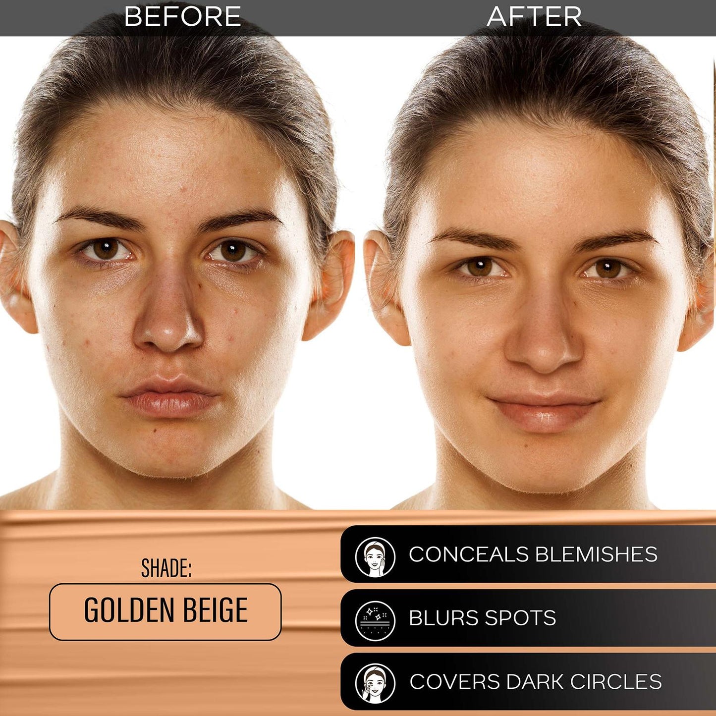 FACES ALL DAY HYDRA MATTE FOUNDATION 3 IN 1 032 GOLDEN BEIGE 25ML