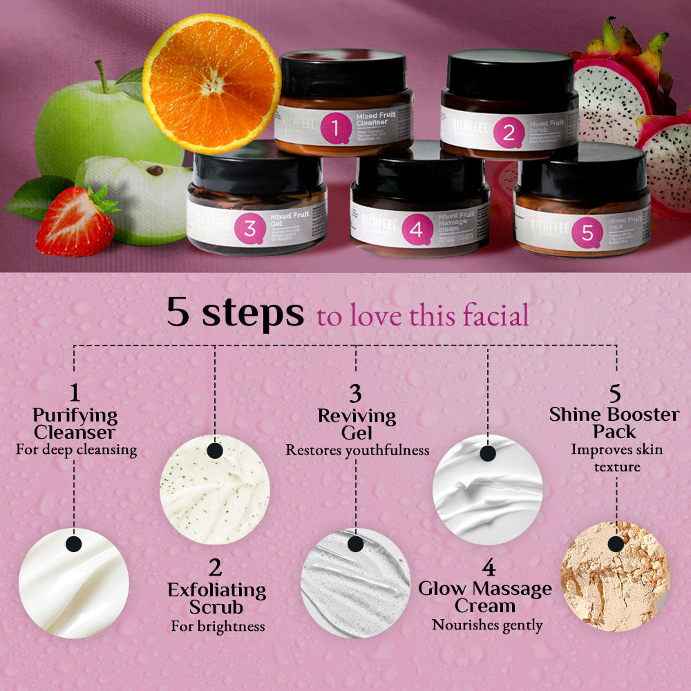 RICHFEEL MIXED FRUIT FACIAL KIT 250G