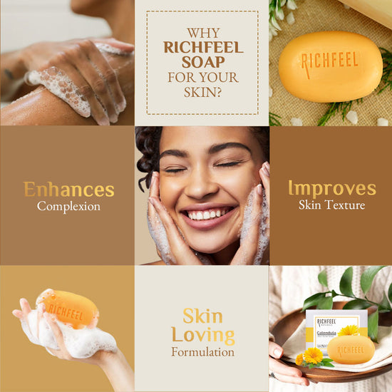 RICHFEEL CALENDULA SOAP 4IN1 PACK 300G