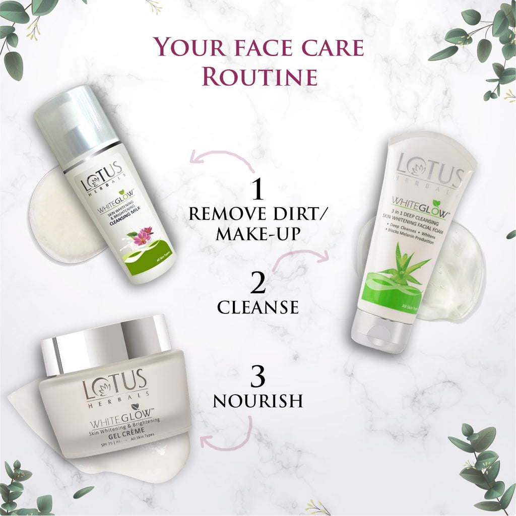 लोटस हर्बल्स व्हाइटग्लो स्किन व्हाइटनिंग और ब्राइटनिंग क्लींजिंग मिल्क 80 एमएल