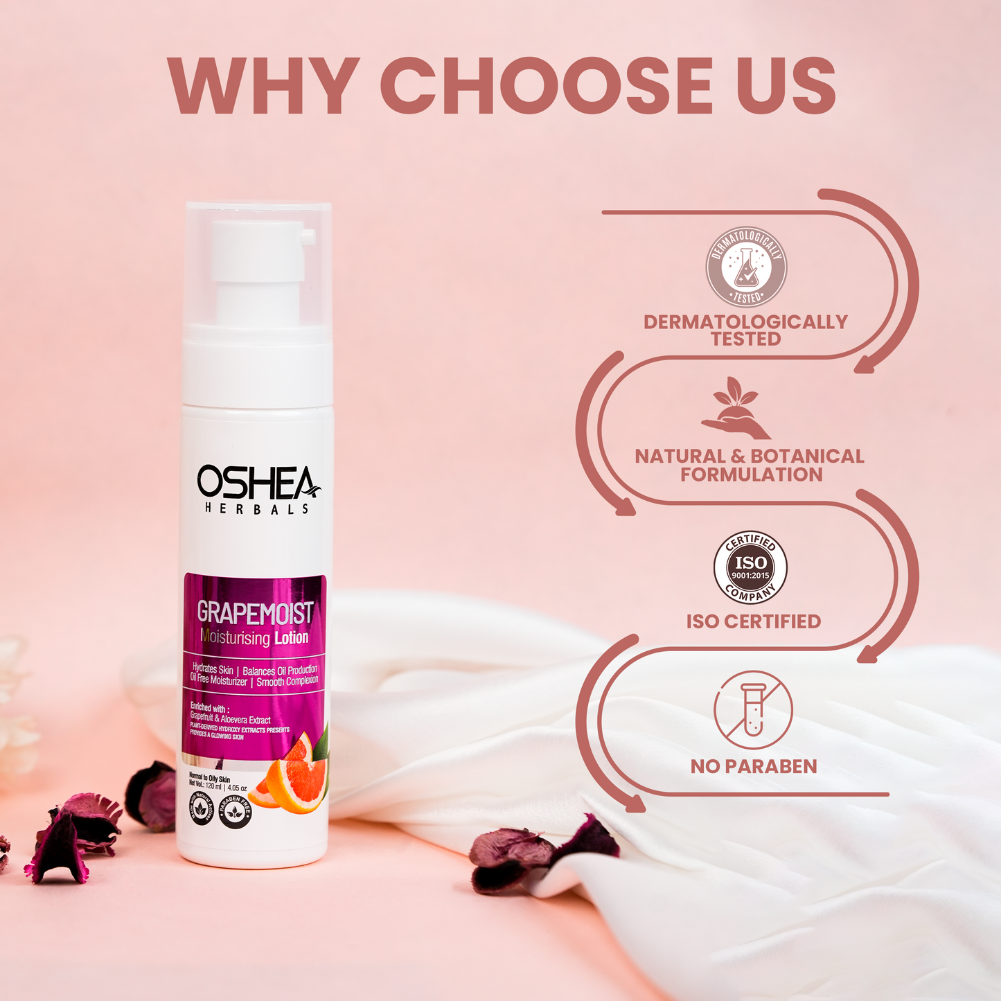 OSHEA GRAPEMOST MOISTURISING LOTION 120ML