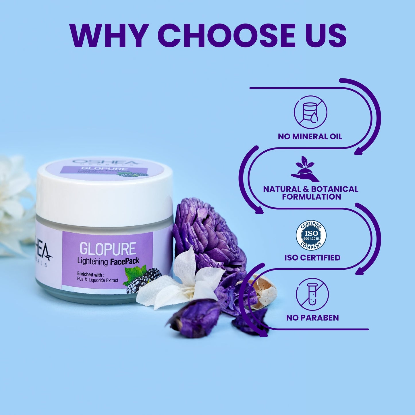 OSHEA GLOPURE LIGHTENING FACE PACK 100G