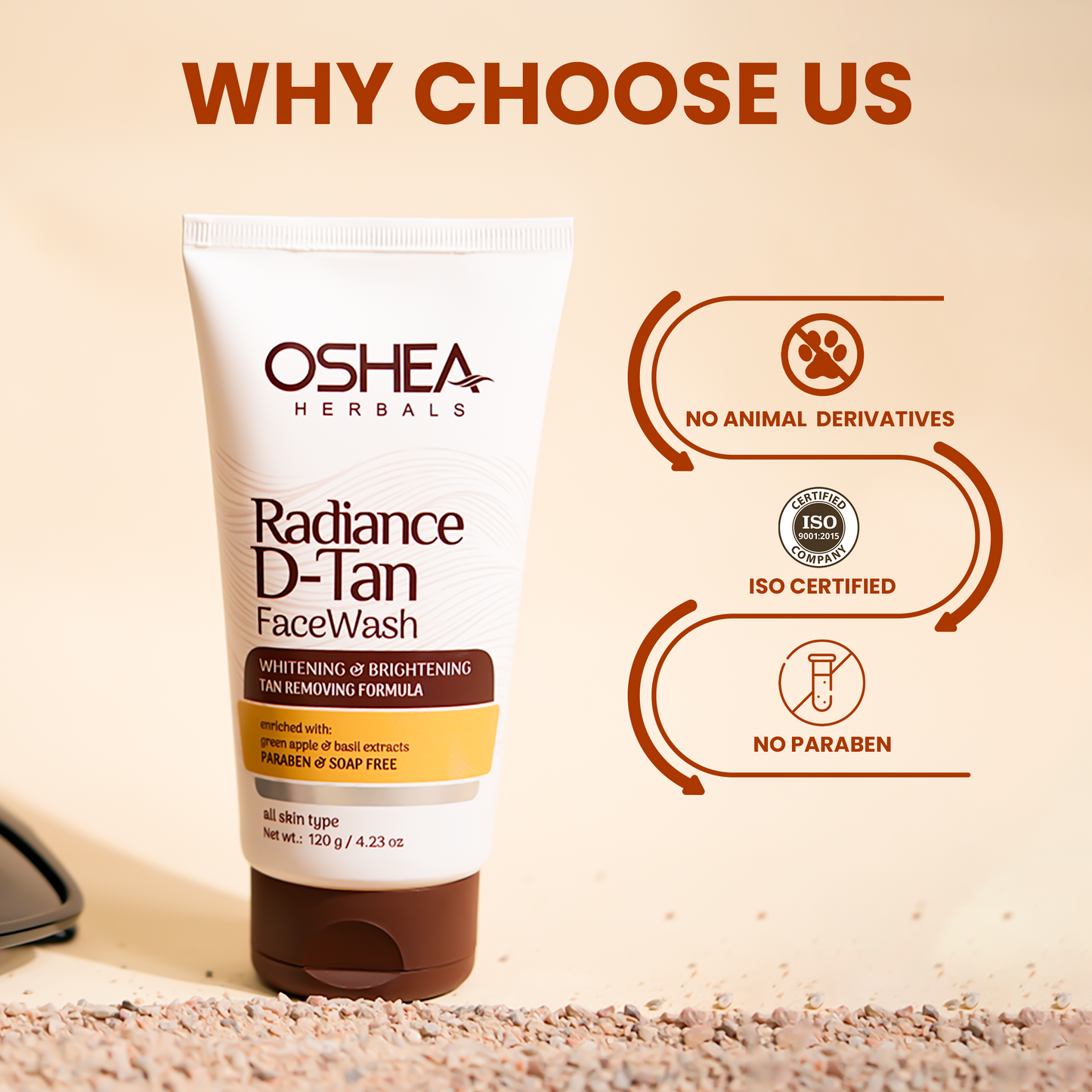 OSHEA RADIANCE D TAN FACE WASH 120G
