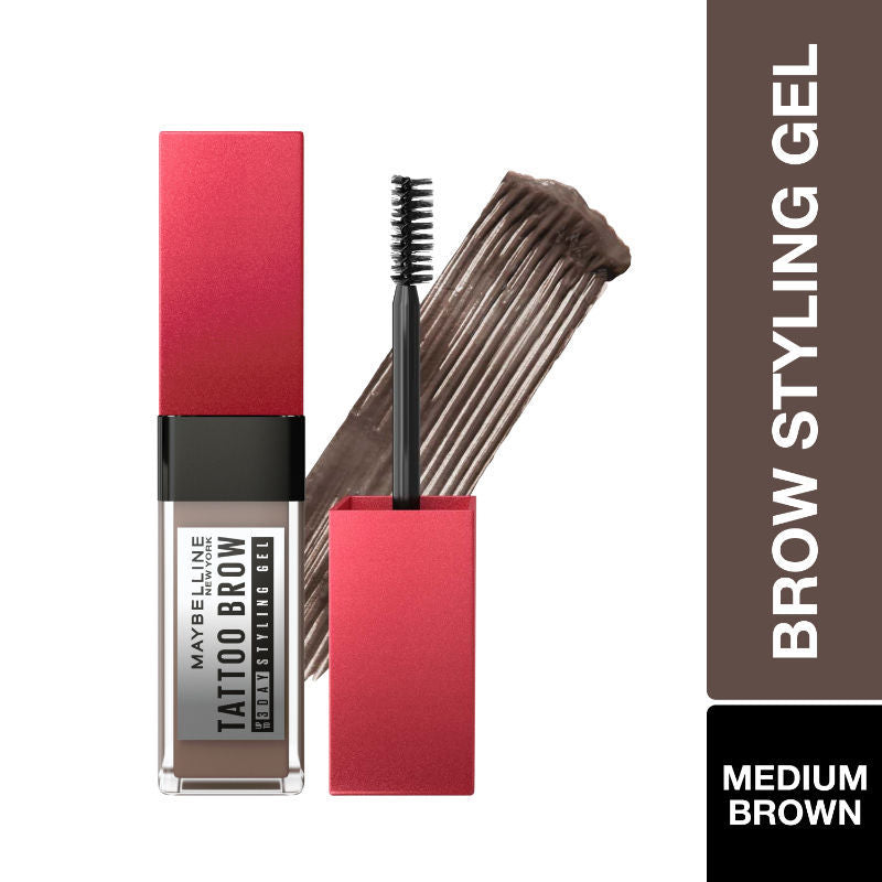MAYBELLINE TATTOO BROW UP TO 3 DAY STYLING GEL MEDIUM BROWN 6ML