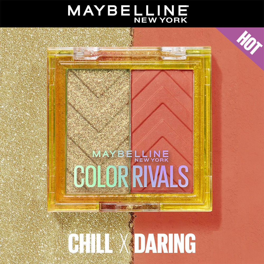 MAYBELLINE COLOR RIVALS SHADOW DUO PALETTE CHILL X DARING 3G