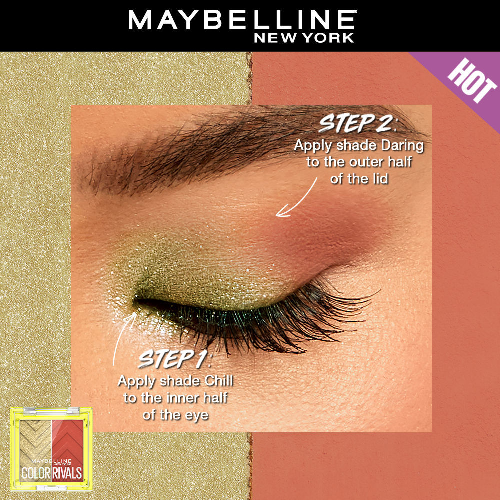 MAYBELLINE COLOR RIVALS SHADOW DUO PALETTE CHILL X DARING 3G