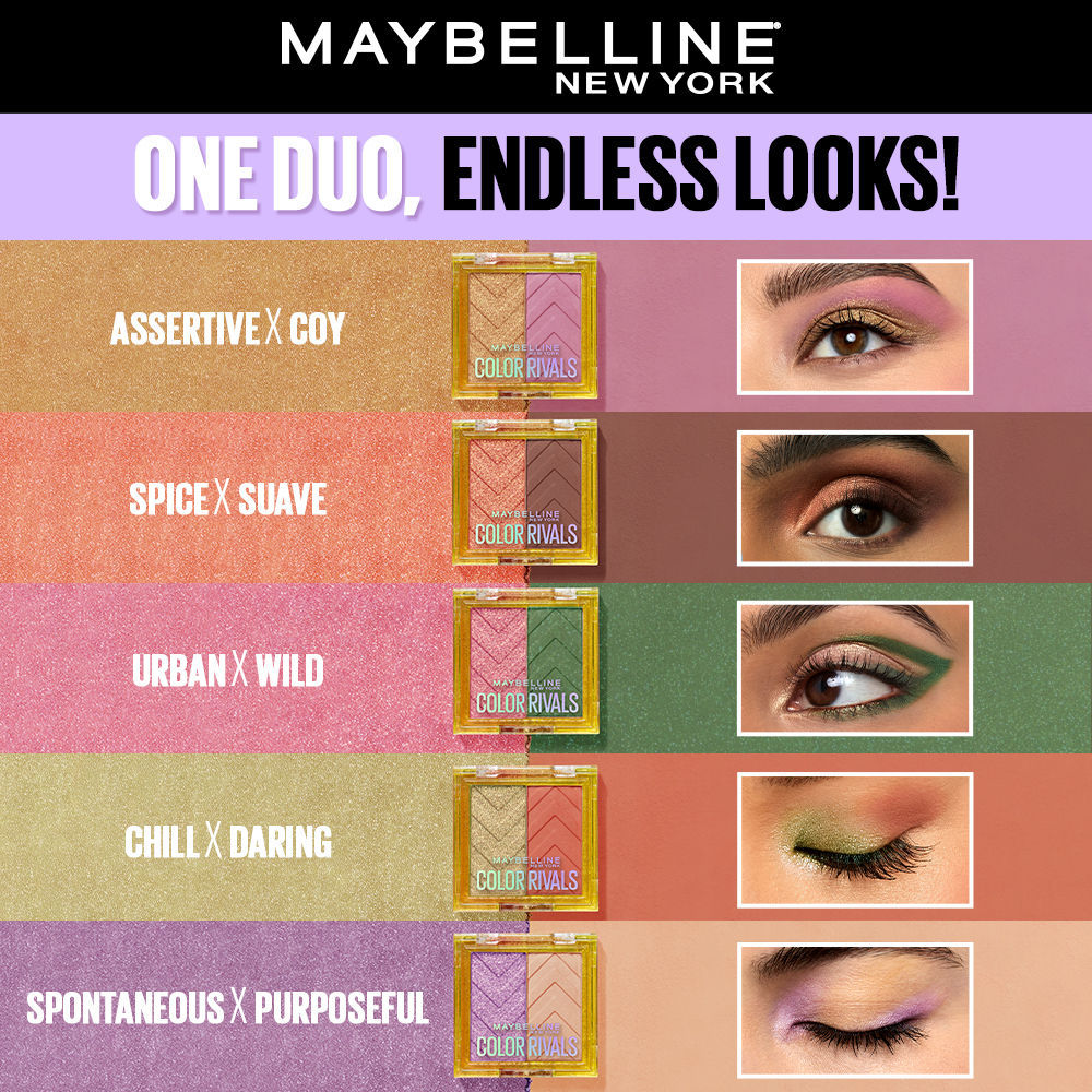 MAYBELLINE COLOR RIVALS SHADOW DUO PALETTE CHILL X DARING 3G