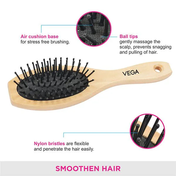 VEGA BAMBOO CUSHION HAIR BRUSH E2 BB PCS