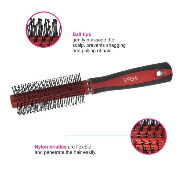 VEGA ROUND HAIR BRUSH E3-RB PCS