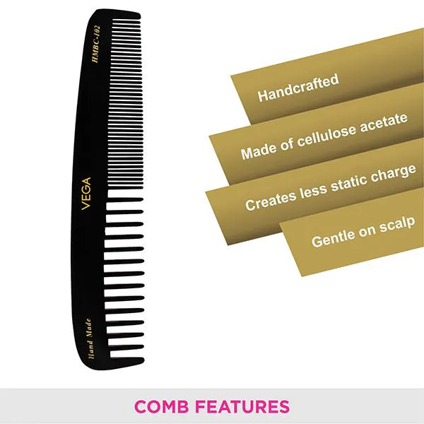 VEGA HANDMADE BLACK HAIR COMB HMBC 102