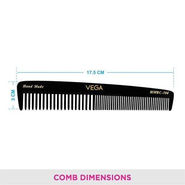 VEGA HANDMADE BLACK HAIR COMB HMBC 104