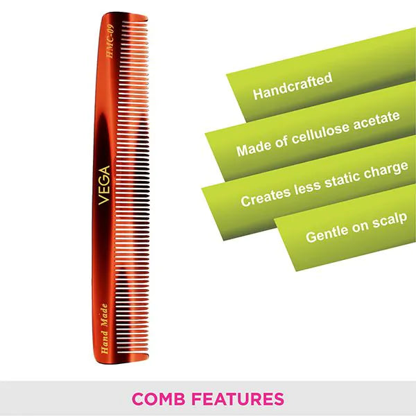 VEGA HANDMADE HAIR COMB HMC 09 PCS