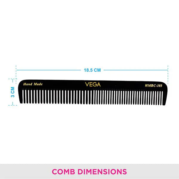 VEGA HANDMADE BLACK HAIR COMB HMBC 103