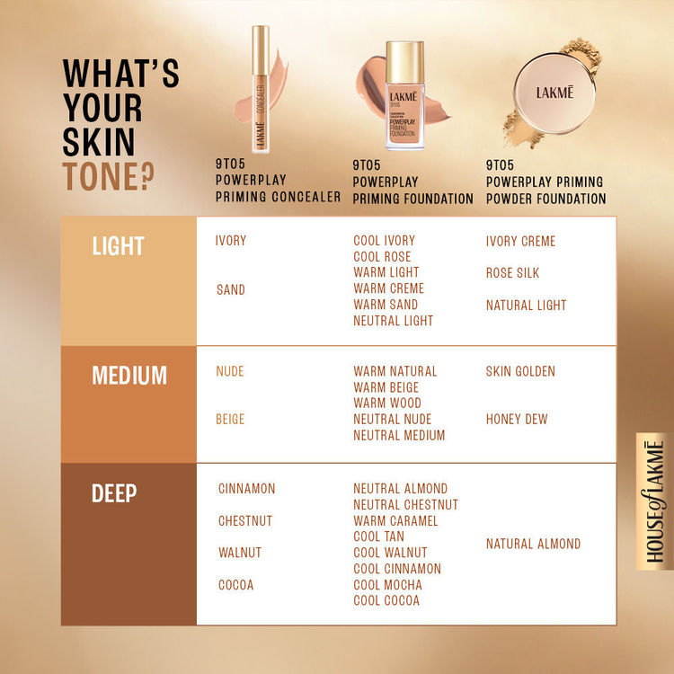 LAKME 9TO5 FOUNDATION PRIMER MATTE W320 WARM CARAMEL 25 ML