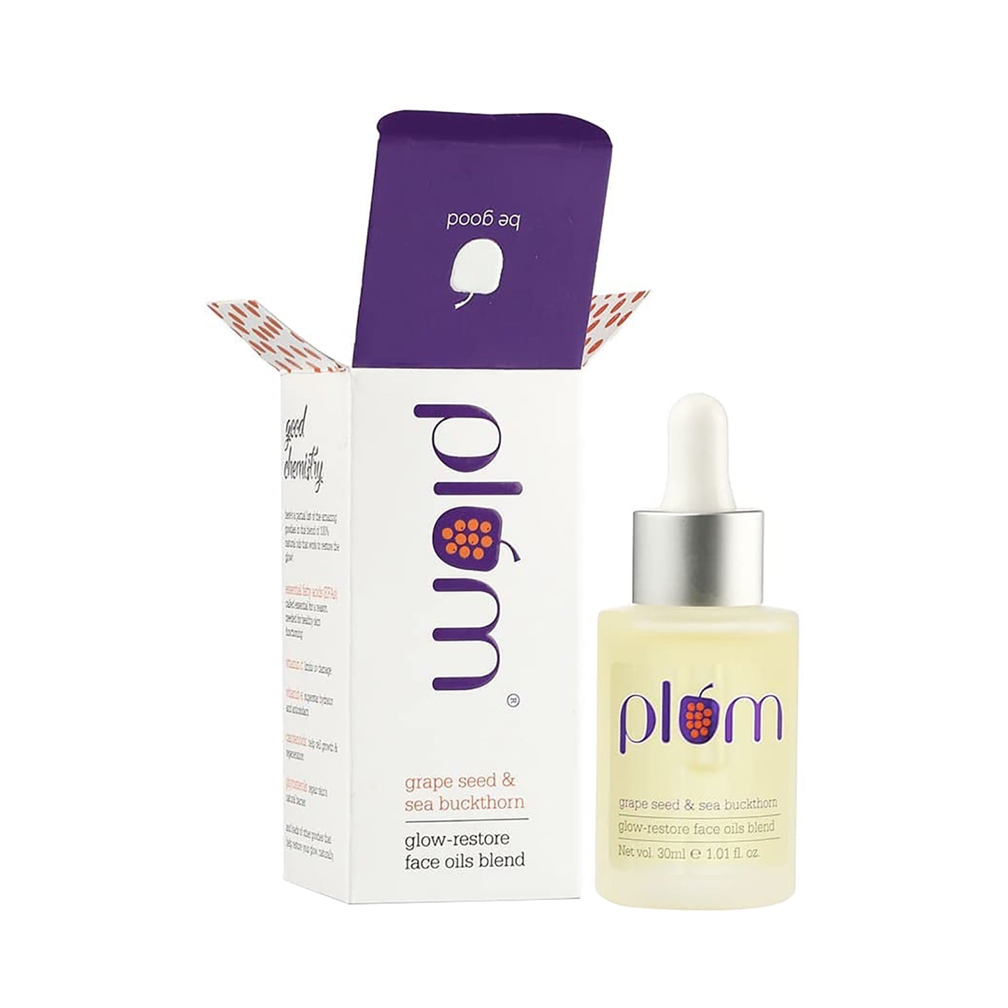 PLUM GRAPE SEED & SEA BUCKTHORN GLOW RESTORE FACE OILS BLEND 30ML