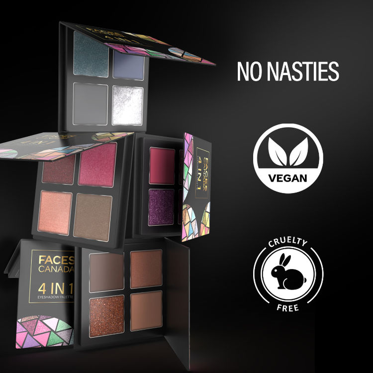 FACES 4 IN 1 EYESHADOW PALETTE 01 IDYLLIC NUDES (CC5598) 4.8G