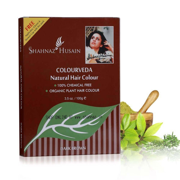 SHAHNAZ HUSAIN COLOURVEDA HAIR COLOUR DARK BROWN 100GM