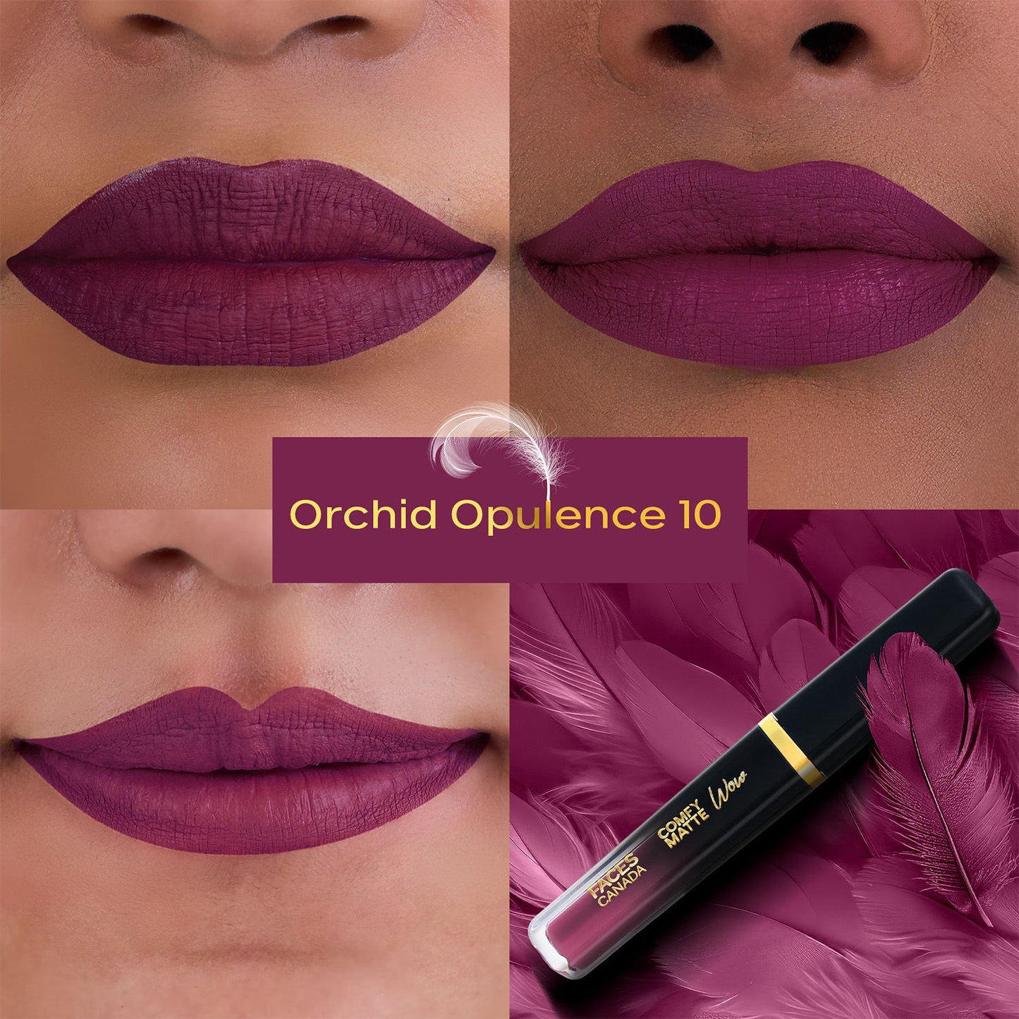 FACES COMFY MATTE WOW LIQUID LIPSTICK 10 ORCHID OPULENCE (CC6225) 3.8ML