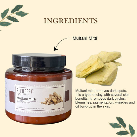 RICHFEEL MULTANI MITTI CLARIFYING MUD PACK 500G
