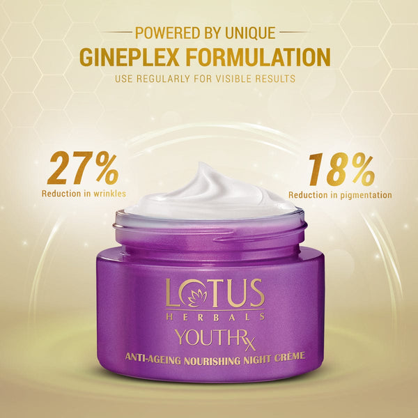 LOTUS HERBALS YOUTHRX GINEPLEX ANTI AGEING NOURISHING NIGHT CREAM 50G
