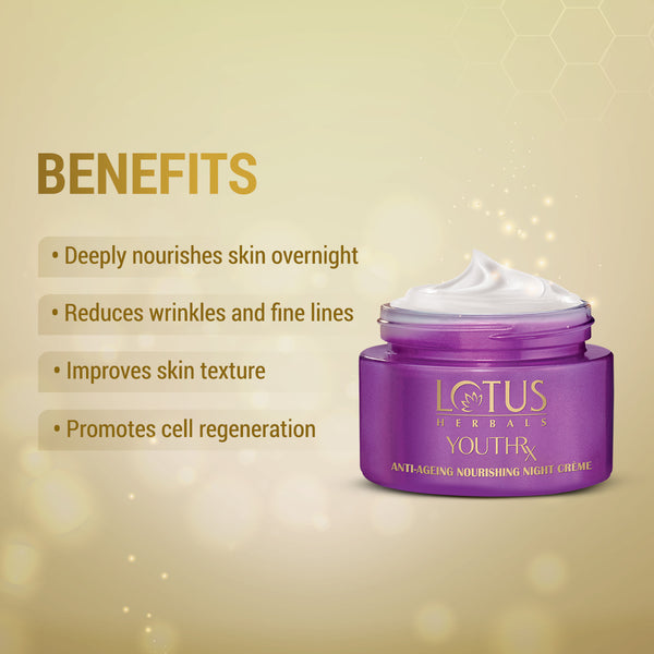 LOTUS HERBALS YOUTHRX GINEPLEX ANTI AGEING NOURISHING NIGHT CREAM 50G
