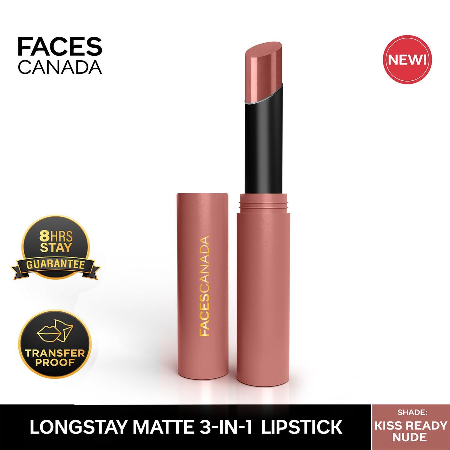 FACES LIPSTICK 3IN1 MATTE 03 KISS READY NUDE (CC5640)