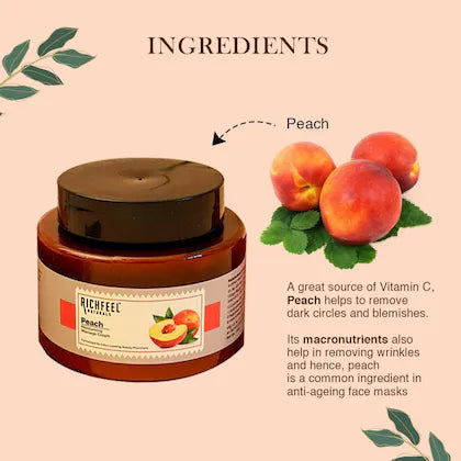 RICHFEEL PEACH MOISTURISING MASSAGE CREAM 500G