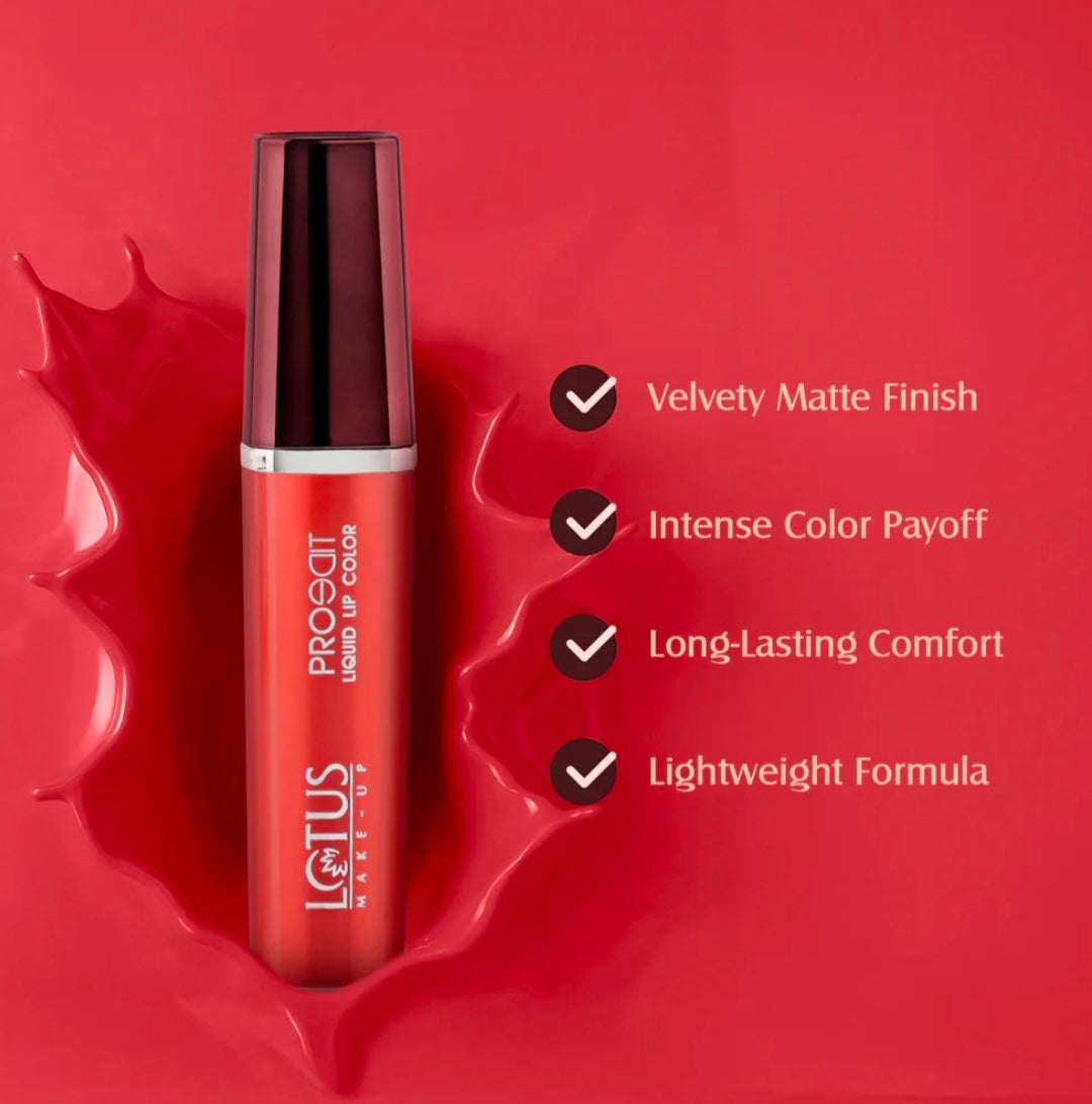 LOTUS MAKEUP PRO EDIT LIQUID LIPSTICK PC 15 VELVET MERLOT 8G