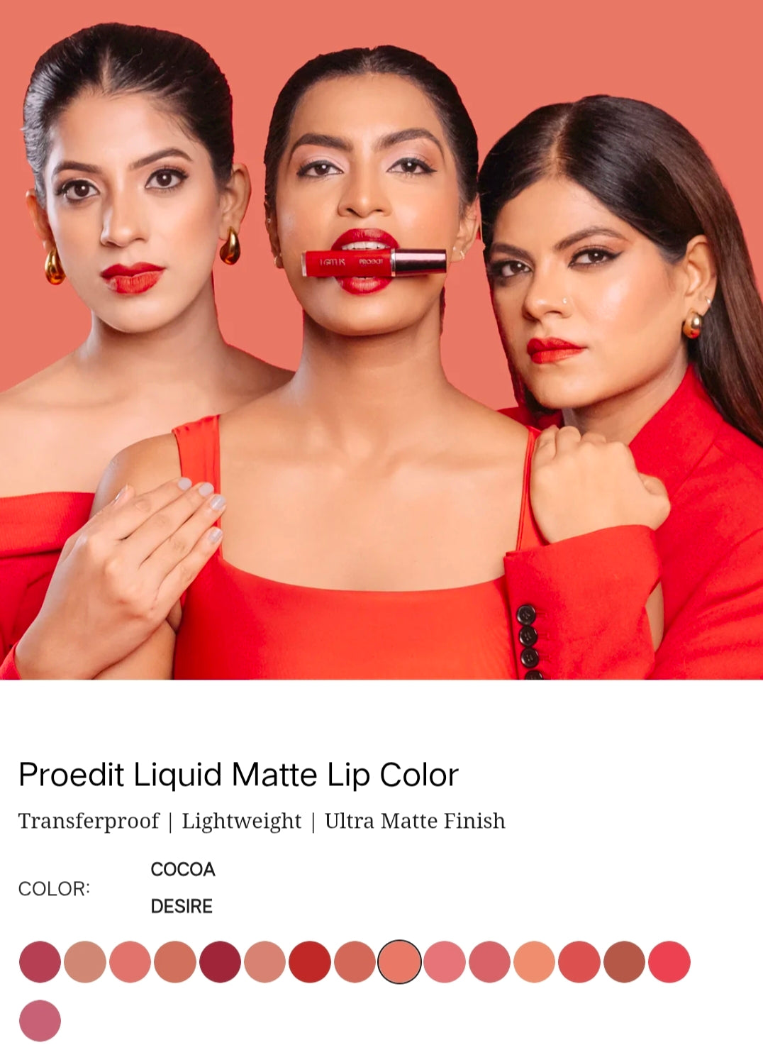 LOTUS MAKEUP PRO EDIT LIQUID LIPSTICK PC 09 COCA DESIRE 8G