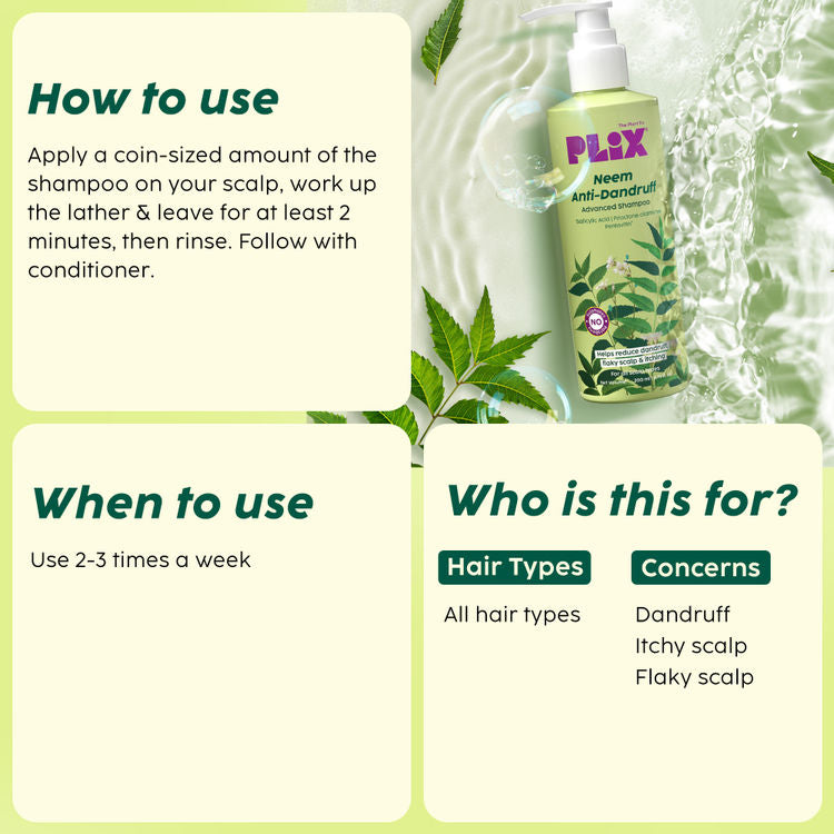 PLIX NEEM ANTI-DANDRUFF ADVANCED SHAMPOO 200ML