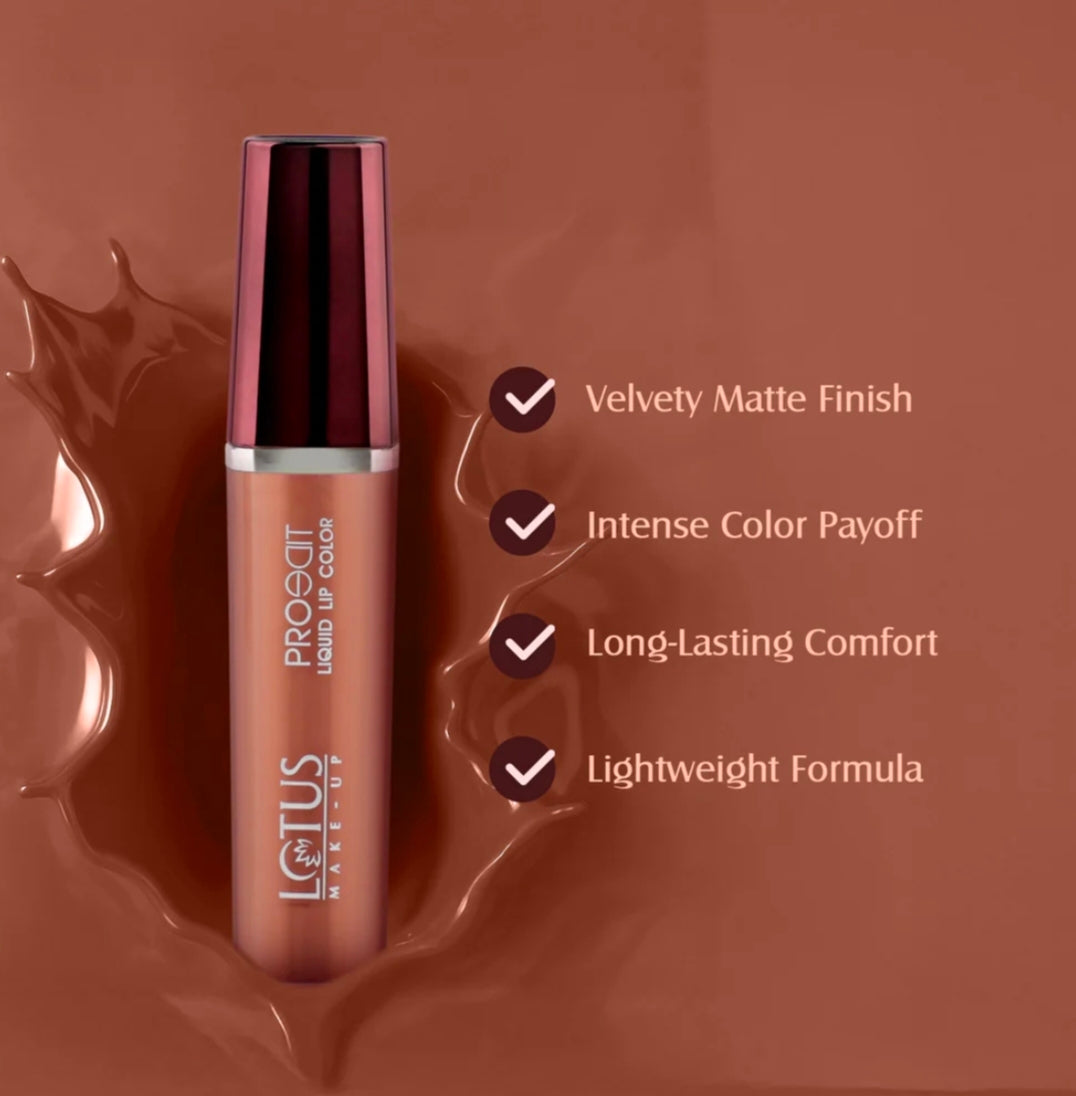 LOTUS MAKEUP PRO EDIT LIQUID LIPSTICK PC 02 MOCHA MIST