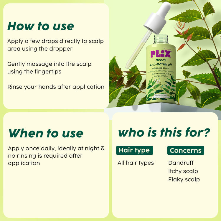 PLIX NEEM ANTI-DANDRUFF ADVANCED HAIR SERUM 50ML