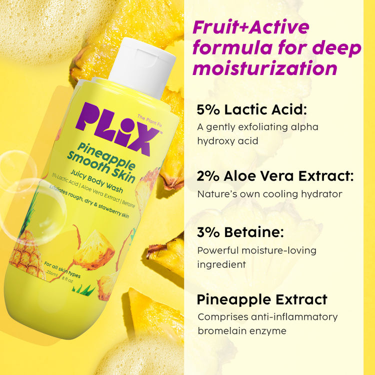 PLIX PINEAPPLE SMOOTH SIN JUICY BODY WASH 236ML