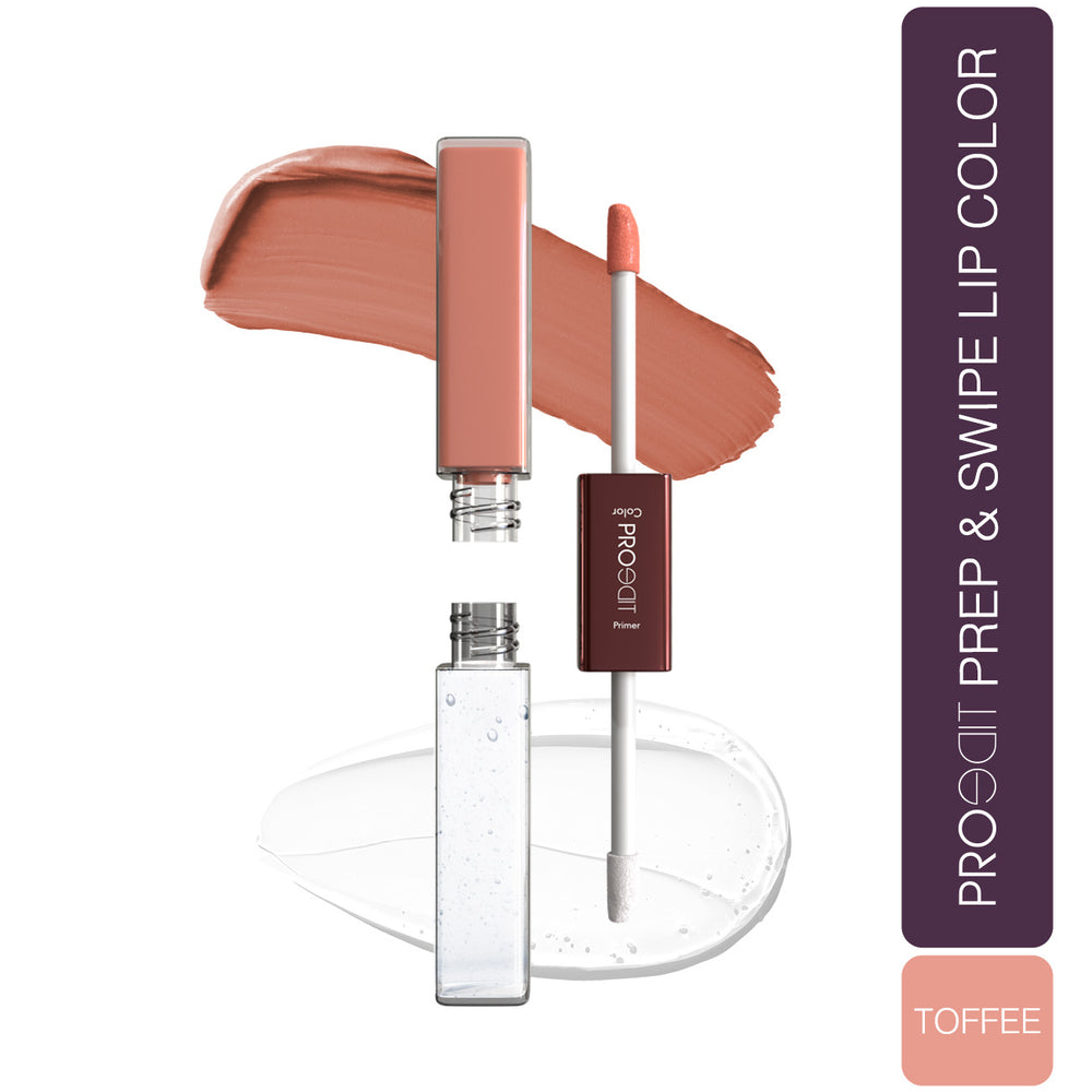 LOTUS MAKEUP PROEDIT LIP PRIMER+MATTE LIP COLOR PL01 TOFFEE
