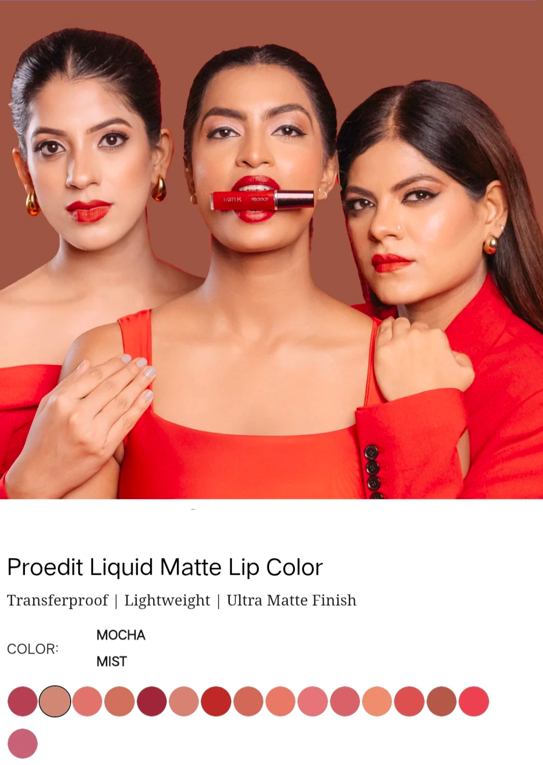 LOTUS MAKEUP PRO EDIT LIQUID LIPSTICK PC 02 MOCHA MIST