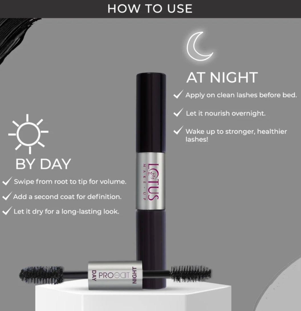 LOTUS MAKEUP PROEDIT DAY & NIGHT MASCARA